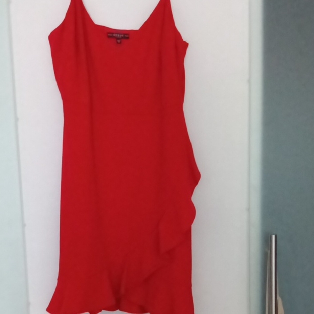 Guess Vibrant Red V-Neck Top